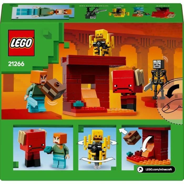 LEGO Minecraft 21266 Batalla de Lava Abisal - Juguete para fanáticos de los videojuegos 1