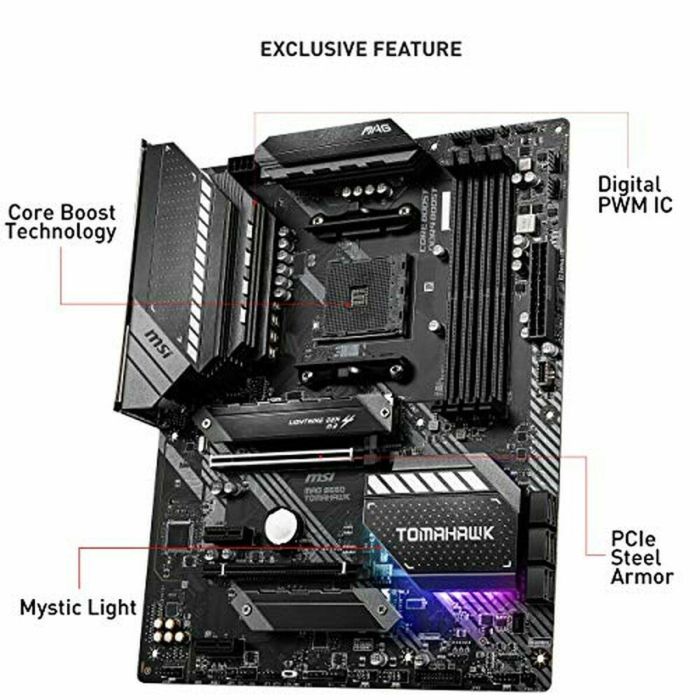 MSI MAG B550 Tomahawk AMD B550 Zócalo AM4 ATX MSI MAG B550 Tomahawk AMD B550 Zócalo AM4 ATX