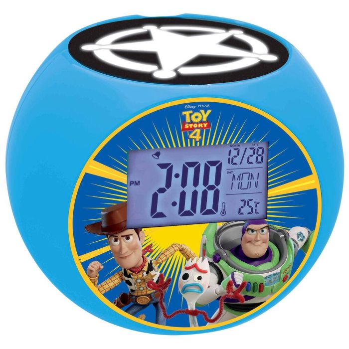 LEXIBOOK Reloj Despertador Proyector Radio FM Pantalla Digital Retroiluminada Toy Story Disney Pixar
