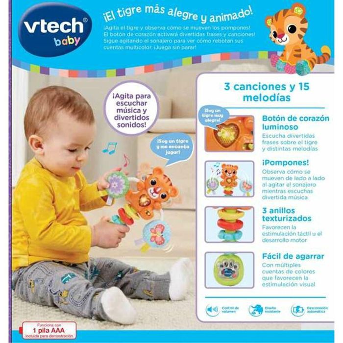 Sonajero musical baby tigre 18,4x16x4,7 cm 1 Sonajero musical baby tigre 18,4x16x4,7 cm 1