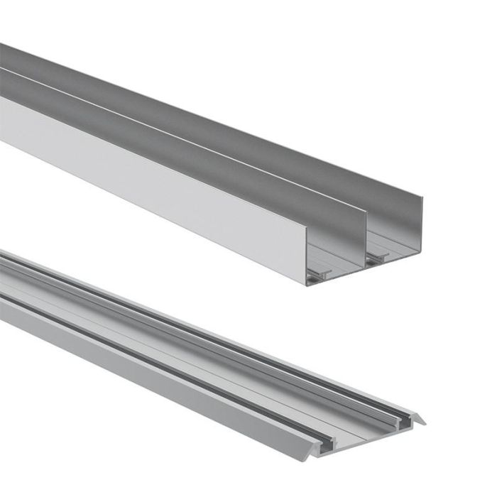 Herrajes Alk Kit Guías de Aluminio con Acabado Mate (Bondplata, Blanco o Negro) - Opciones de Largo 2M o 3M (Hasta 3000mm)