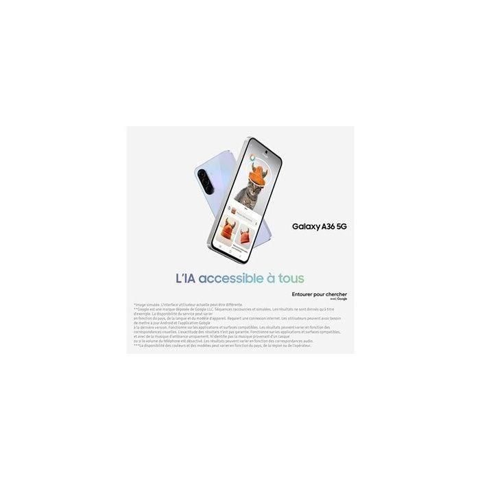 Samsung SAM1742217909901 Teléfono Inteligente Galaxy A36 5G 128GB Lavanda, Pantalla 6.7 pulgadas 2 Samsung SAM1742217909901 Teléfono Inteligente Galaxy A36 5G 128GB Lavanda, Pantalla 6.7 pulgadas 2