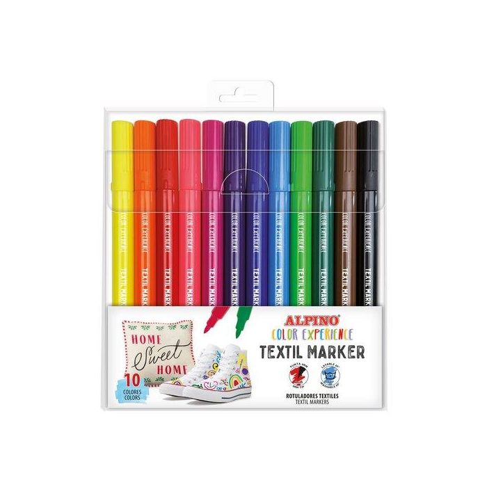 Alpino Rotulador Textil Marker Color Experience Estuche 10 Unidades Colores Surtidos