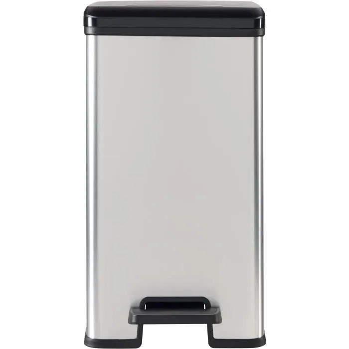 Curver Papelera Slim Bin 25L Gris Metalizado CUR3253922339070 Diseño Compacto 41x27x55 cm 1