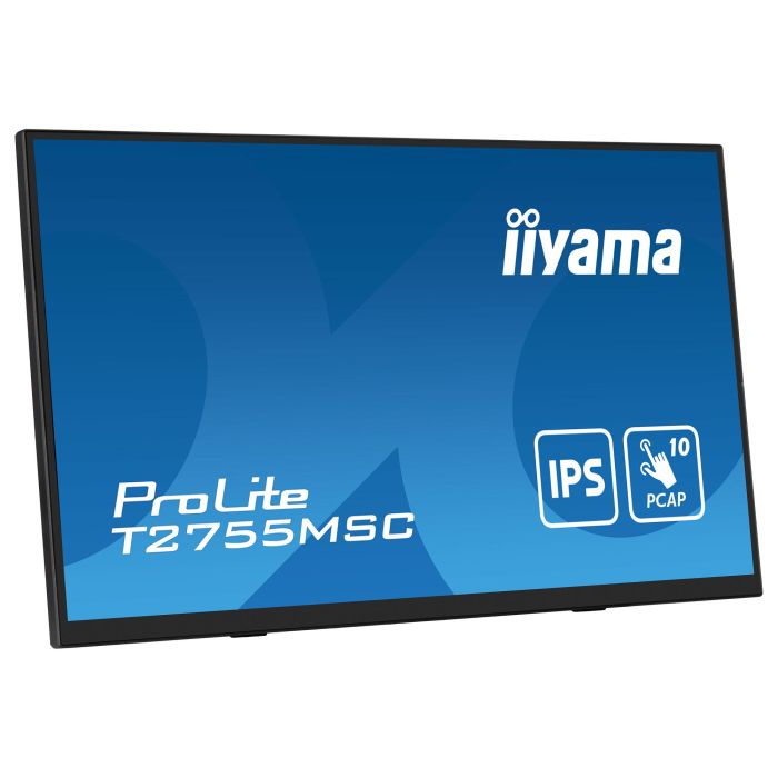iiyama ProLite T2755MSC-B1 - Monitor táctil 27" FHD (1920x1080) IPS 5ms 60Hz con USB-C, HDMI, DisplayPort y altavoces - Negro