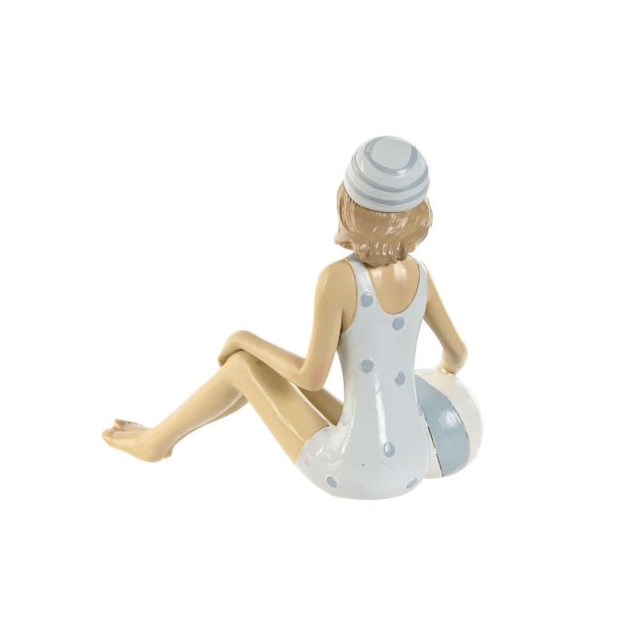 DKD Home Decor Figura Decorativa Bañista Mediterraneo de Resina Azul Celeste y Blanco 8x8x12.5 cm (Pack 2 Unidades) 1 DKD Home Decor Figura Decorativa Bañista Mediterraneo de Resina Azul Celeste y Blanco 8x8x12.5 cm (Pack 2 Unidades) 1