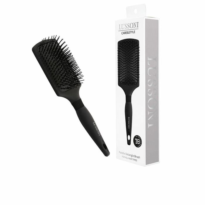 Lussoni CARE & STYLE Cepillo Desenredante Profesional de Pala Flexible con Púas de Nailon para Todo Tipo de Cabello 1 unidad