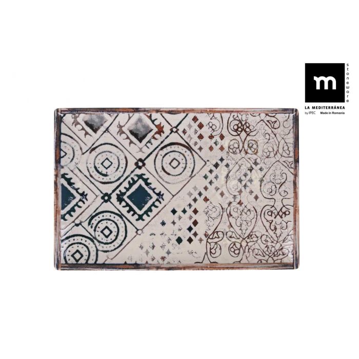 La Mediterranea Fuente Rectangular Grecia 30x20 cm Elite Brillo (6 Unidades)