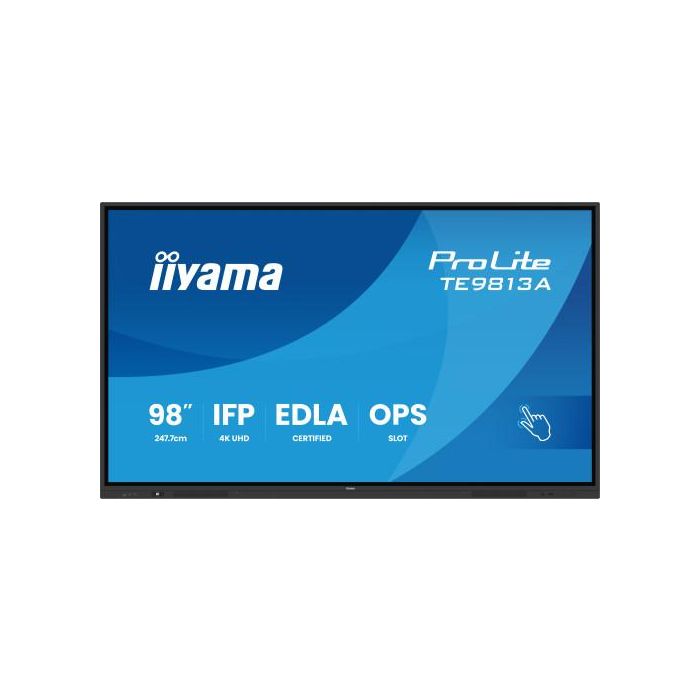 iiyama TE9813A-B1AG Pantalla Interactiva 98" 4K UHD IPS Android 14 Táctil Antirreflejos Wifi 2x HDMI USB-C Altavoces 0 iiyama TE9813A-B1AG Pantalla Interactiva 98" 4K UHD IPS Android 14 Táctil Antirreflejos Wifi 2x HDMI USB-C Altavoces 0