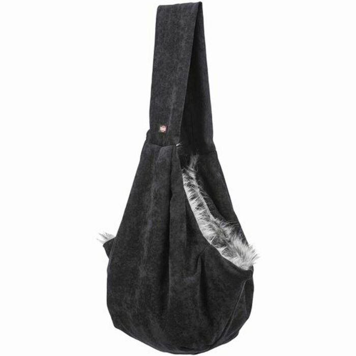 Bolso Bandolera para Mascotas Trixie Soft Negro Gris Poliéster Algodón 22 × 20 × 60 CM 1