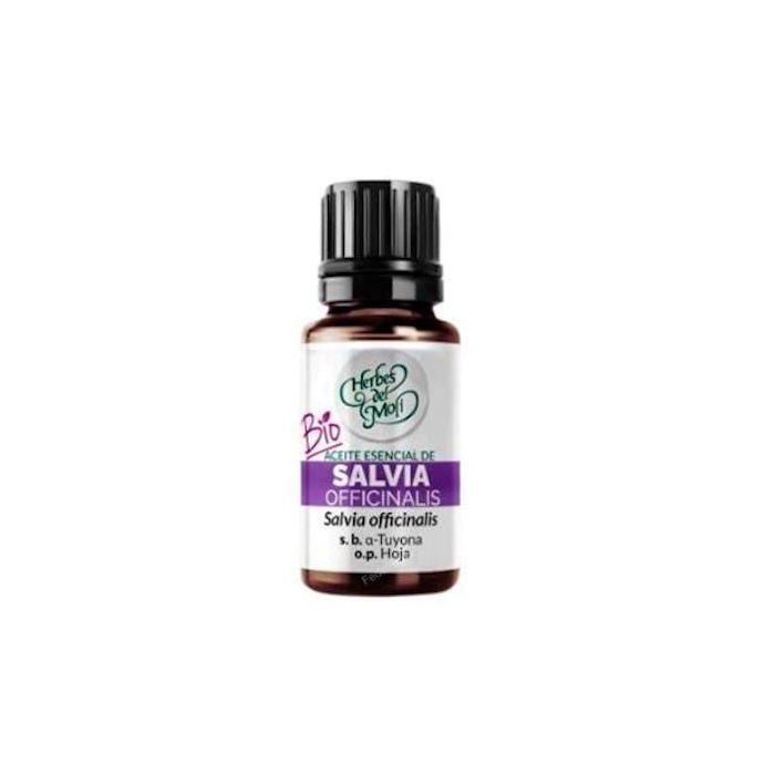 HERBES DEL MOLI Salvia Officinalis Aceite Esencial Ecológico 10 ml - Quimiotipado α-Tuyona, de Hoja