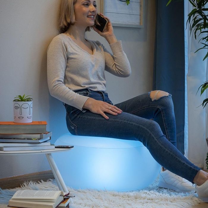 Asiento Hinchable con LED Multicolor y Mando a Distancia Pulight InnovaGoods 6