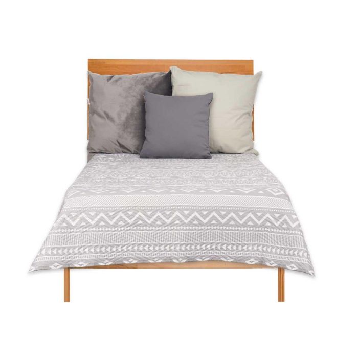 Colcha Reversible Giftdecor 180x260 cm - Blanco/Gris, 100% Poliéster (6 Unidades) 1 Colcha Reversible Giftdecor 180x260 cm - Blanco/Gris, 100% Poliéster (6 Unidades) 1