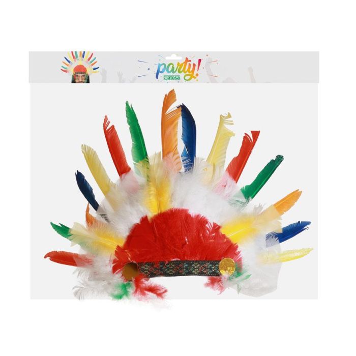 Pluma Indio Multicolor Oeste Hombre Adulto Accesorio Carnaval Eventos Temáticos 1 Pluma Indio Multicolor Oeste Hombre Adulto Accesorio Carnaval Eventos Temáticos 1