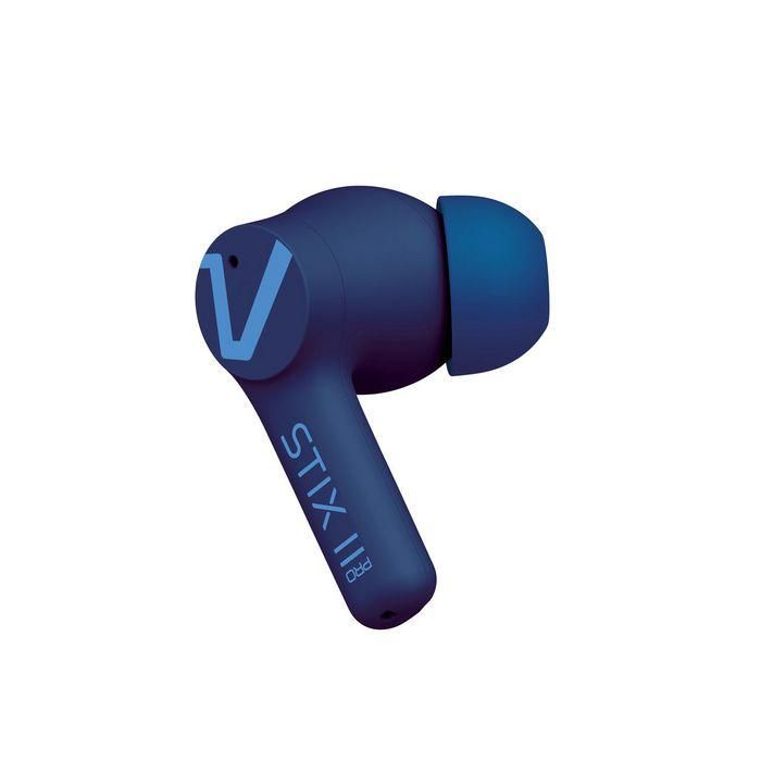 Veho STIX II Pro Auriculares True Wireless con Cancelación Ruido Activa (ANC) Bluetooth 5.3, Micrófono ENC Quad Pro, IPX5 Azul 3