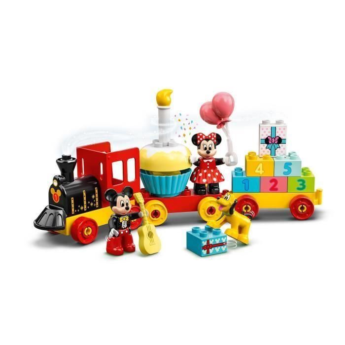 LEGO DUPLO 10941 Tren de cumpleaños de Mickey y Minnie, tren de juguete para bebés con pastel y globos 1 LEGO DUPLO 10941 Tren de cumpleaños de Mickey y Minnie, tren de juguete para bebés con pastel y globos 1