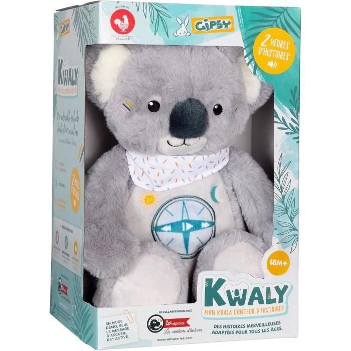 Gipsy Toys Kwaly Osito de Peluche Narrador Interactivo Cuentacuentos para Niños 0-7 Años con Historias Animadas y Sonoras Whisperies 1