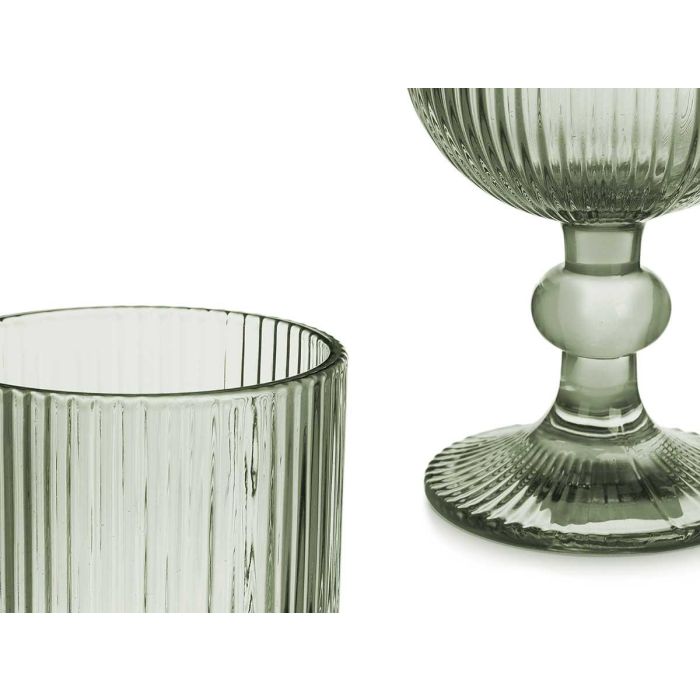 Copa Verde Musgo Rayas 260ml Vivalto - Vidrio, 7.9x14.4x7.9 cm (24 Unidades) 3 Copa Verde Musgo Rayas 260ml Vivalto - Vidrio, 7.9x14.4x7.9 cm (24 Unidades) 3