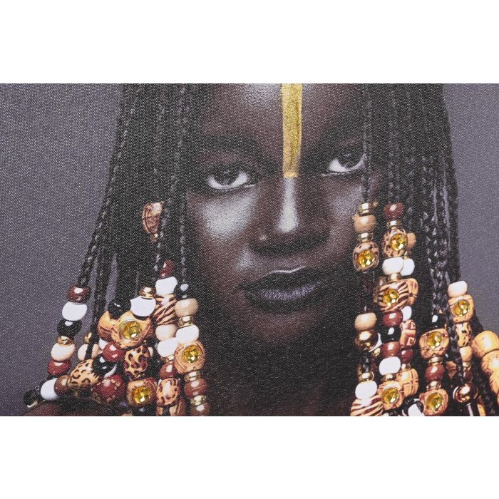 DKD Home Decor Cuadro Colonial Multicolor 2 x 70 x 50 cm (2 Unidades) Lienzo y MDF Estilo Africano 2