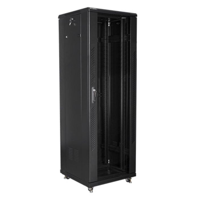 Lanberg FF01-6637-12B Armario Rack 37U Independiente Negro - 800 kg - Bloqueo Teclado - Patas Ajustables - Rieles Rack 2