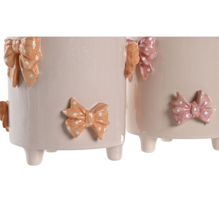 Macetero Shabby DKD Home Decor Blanco Rosa 16 x 14 x 16 cm (4 Unidades) 1 Macetero Shabby DKD Home Decor Blanco Rosa 16 x 14 x 16 cm (4 Unidades) 1