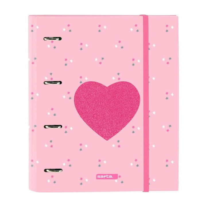 Carpeta de anillas Safta CorazÓn A4 Rosa (27 x 32 x 3.5 cm) Carpeta de anillas Safta CorazÓn A4 Rosa (27 x 32 x 3.5 cm)