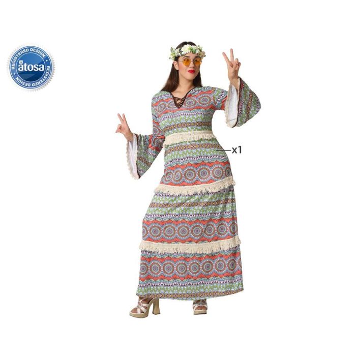 Disfraz Hippie Mujer Marrón Adulto XL