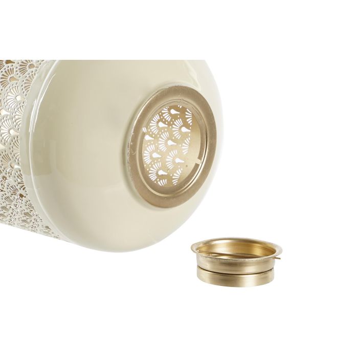 DKD Home Decor Portavelas Beige Malva Aluminio 24 x 57 x 24 cm (2 Unidades) 3