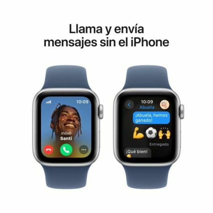 Reloj Hombre Apple MXGF3QL/A Azul Plateado 4