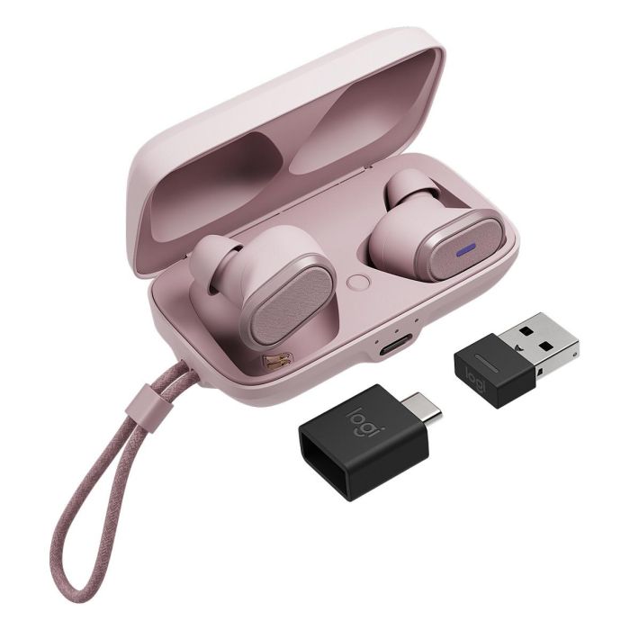 Logitech Zone True Wireless Auriculares Inalámbricos con Cancelación de Ruido Activo y Micrófono, Color Rosa, para Oficina y Llamadas 4