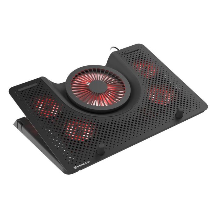 GENESIS Oxid 550 Base Refrigeradora para Portátil 17.3" (43.9 cm) 5 Ventiladores 2800 RPM, Iluminación LED Roja, Negro 4 GENESIS Oxid 550 Base Refrigeradora para Portátil 17.3" (43.9 cm) 5 Ventiladores 2800 RPM, Iluminación LED Roja, Negro 4