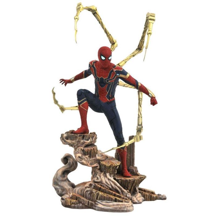 Diamond Select Iron Spiderman Avengers Infinity War Marvel Diorama Figura 23cm PVC