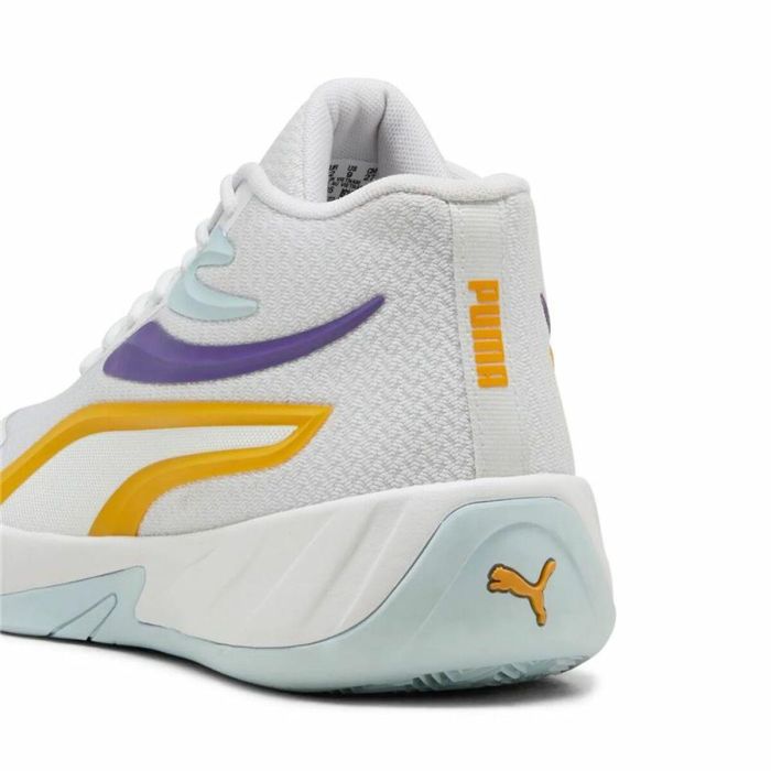 Zapatillas de Baloncesto para Adultos Puma Court Pro Blanco Amarillo 2