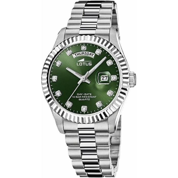 Reloj Hombre Lotus 18854/6 Verde Plateado Reloj Hombre Lotus 18854/6 Verde Plateado