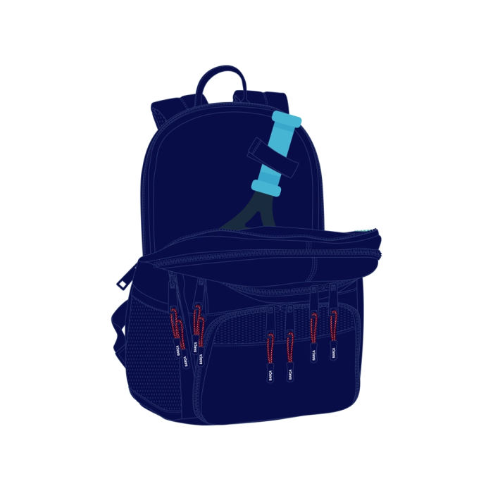 Mochila de Pádel F.C. Barcelona 24/25 Granate Azul marino 1 Mochila de Pádel F.C. Barcelona 24/25 Granate Azul marino 1