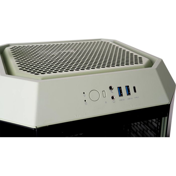 Thermaltake The Tower 250 Mini Tower para PC con Pantalla LCD de 3.9 pulgadas, Ventiladores 120mm Preinstalados - Matcha Green 4