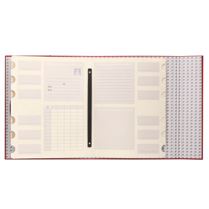 Liderpapel Carpeta Clasificadora Folio Prolongado Cartón Forrado 12 Departamentos Color Rojo 7