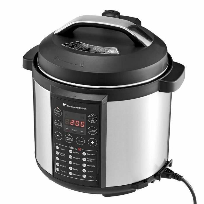 CONTINENTAL EDISON - CEMCSP1000I - Olla multiuso a presión - 15 programas - 5.7L - 1000W - Negro y acero inoxidable 2 CONTINENTAL EDISON - CEMCSP1000I - Olla multiuso a presión - 15 programas - 5.7L - 1000W - Negro y acero inoxidable 2