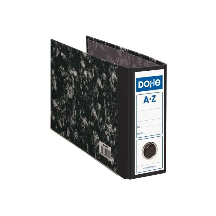 Dohe Archivador Palanca Archinovo Cuarto Apaisado Lomo Ancho Cartón Forrado Negro Jaspeado Dohe Archivador Palanca Archinovo Cuarto Apaisado Lomo Ancho Cartón Forrado Negro Jaspeado