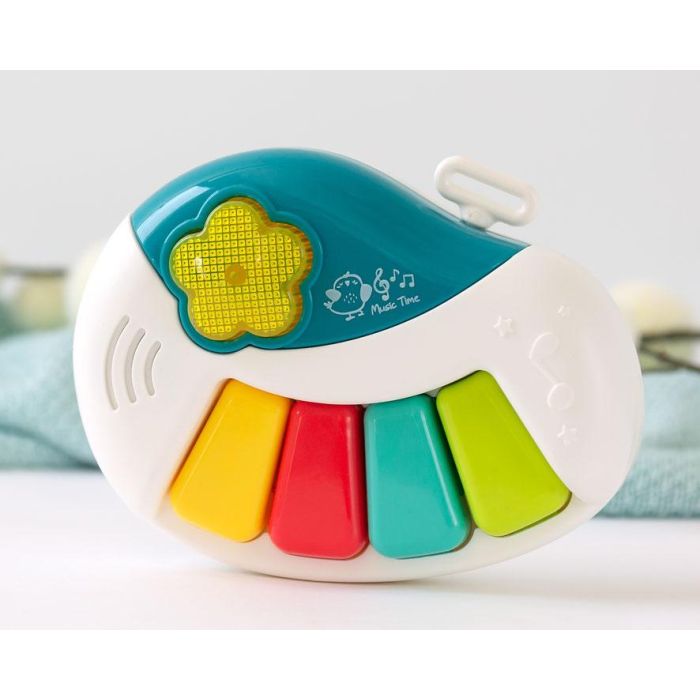 KioKids Piano Musical Infantil con Luces y Melodías - Juguete Educativo para Bebés +6 Meses, Plástico Resistente, Multicolor