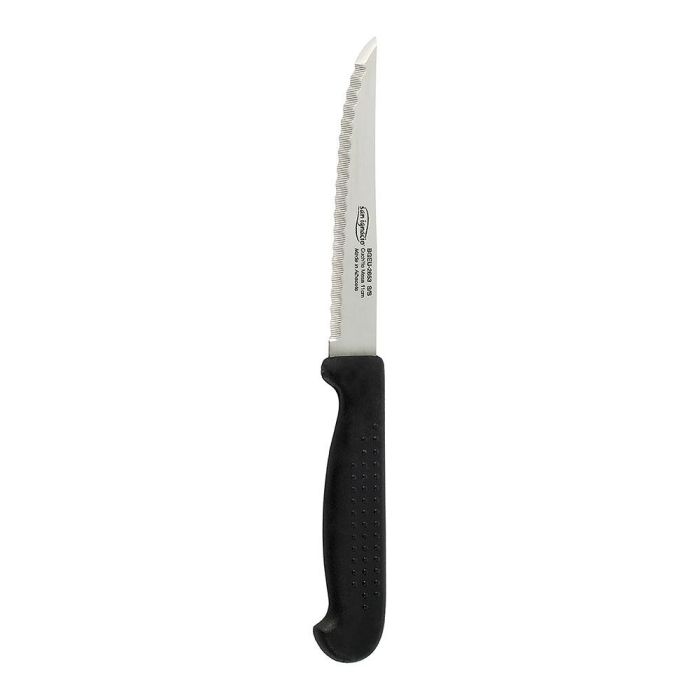 San Ignacio Cuchillo de mesa con sierra, mango de plástico con puntos, acero inoxidable 11 cm
