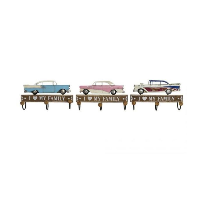 Perchero Pared Vintage DKD Home Decor Azul Rosa 8 x 17 x 29 cm (3 Unidades) Perchero Pared Vintage DKD Home Decor Azul Rosa 8 x 17 x 29 cm (3 Unidades)