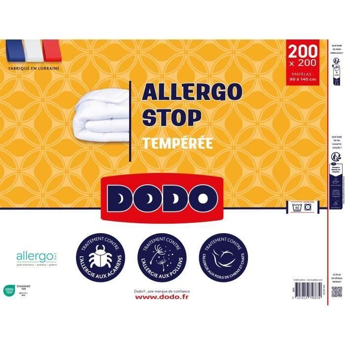 DODO - Edredón nórdico templado 300 g/m² - ALLERGO STOP - 200 x 200 cm - Blanco 1