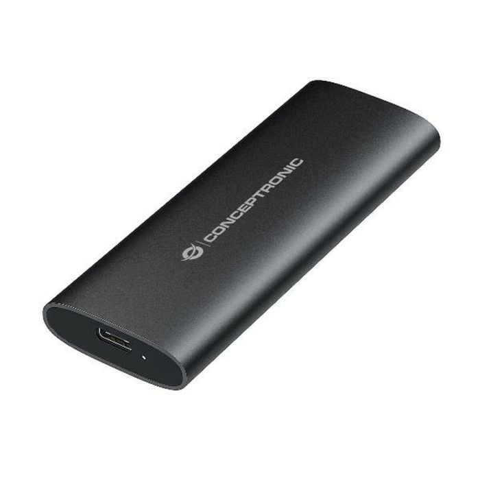 Conceptronic Carcasa Externa M.2 NVMe/SATA USB 3.2 Gen 2 (10 Gbps) USB-C Aluminio | Soporta M/B+M Key, hasta 2280, Sin Herramientas