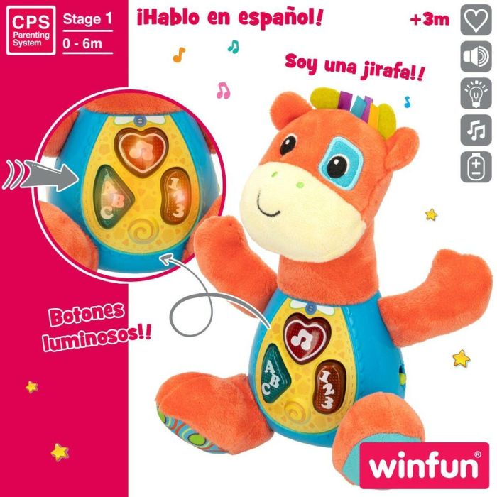 Peluche con Sonido Winfun Jirafa 18 x 19 x 8,5 cm (6 Unidades) 5