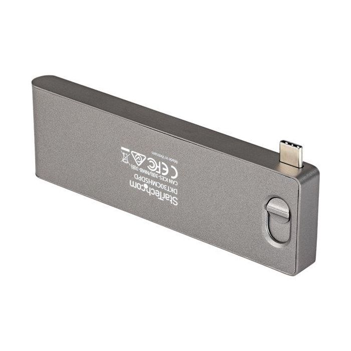 Startechcom Docking Station USB Tipo C con HDMI 4K 30Hz, USB-A, USB-C PD 100W y Lector de Tarjetas SD/microSD 4