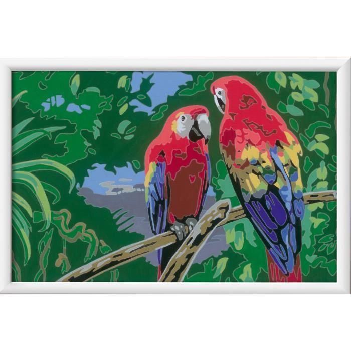 Ravensburger RAV00025854 CreArt Kids Kit de Pintura por Números Loros 31x21 cm para Niños +7 Años 2