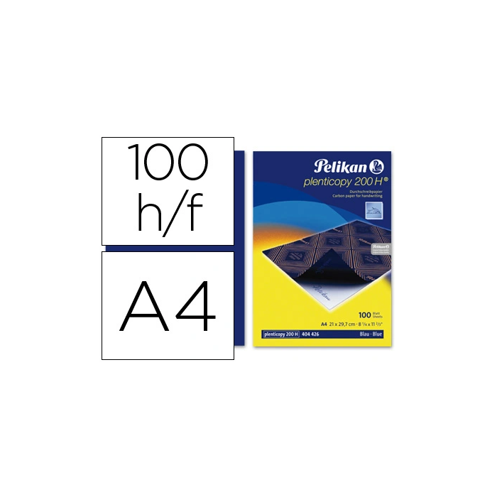 Pelikan Papel Carbon Azul DIN A4 Caja 100 Hojas 0 Pelikan Papel Carbon Azul DIN A4 Caja 100 Hojas 0