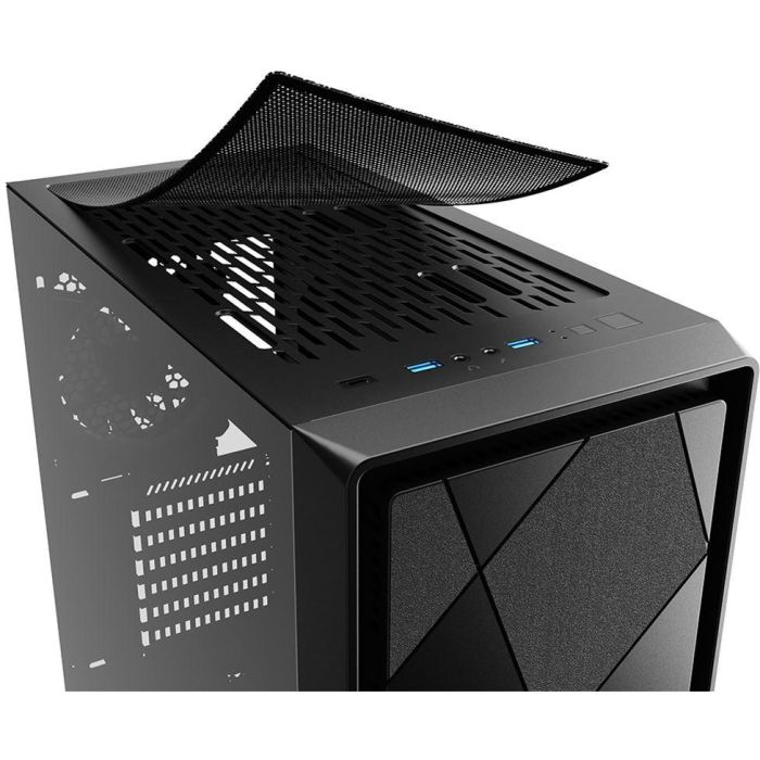 Sharkoon VS8 RGB Midi Tower ATX Negra, Cristal Templado, 3 Ventiladores 120mm RGB, USB 3.0 y USB-C, compatible con radiadores y componentes grandes 7