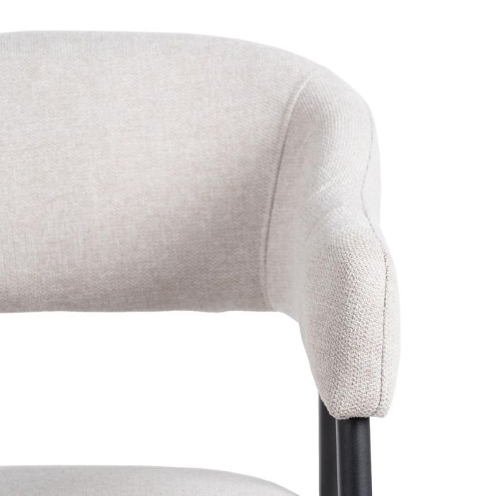 Silla Crema Tejido-Metal Salón 56 X 60 X 81 cm